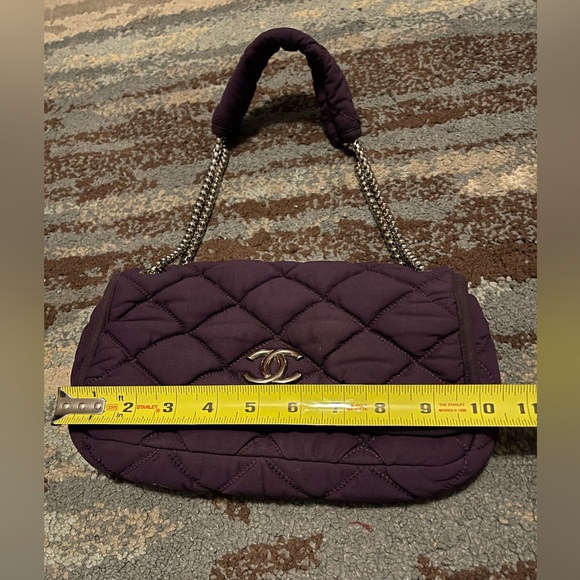 Chanel Purple Quilted Shoulder Bag with Chain Strap - Picture 5 of 6